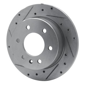 Ram ProMaster 3500 Brake Rotor (1) - Rear Left - R1 Concepts - Drilled & Slotted - Silver - `06-`18
